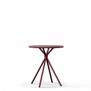 Loungetisch rot Beistelltisch Stahl Brunner crona steel