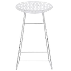 Barstuhl weiss Barhocker Netzstruktur Kartell SMATRIK STOOL