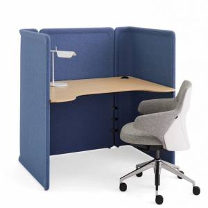 Schreibtisch mit Trennwand Schreibtische Holz Arbeitstisch Stoffwände Coalesse Lagunitas Focus Nook