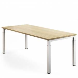 Design Schreibtisch Arbeitstisch Büro Designer Schreibtische Holz Mikomax Flexido P 
Ohne Quertraverse für mehr Beinfreiheit
rechteckig