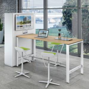 Büro Stehtische Büromöbel Stehtisch weiß Teamarbeit Büro rechteckig , Assmann Büromöbel, Solos High Desk