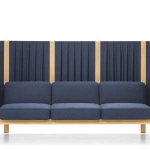 Büro Loungemöbel exklusiv Loungesessel blau Büro Akustik Girsberger, Velum