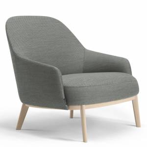 Loungesessel Holz grau Sessel Lounge Offecct Shift Wood
