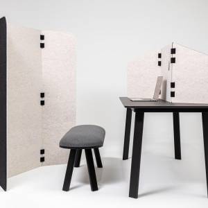 Mobile Stellwände akustik Trennwände Schreibtischaufsatz flexibel BuzziSpace BuzziTripl Home