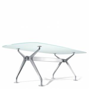 Direktionseinrichtungen Konferenztische Glas Büro Interstuhl, Silver Konferenztisch
abgerundete Tischplatte