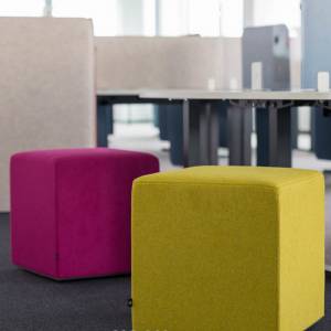 Hocker Polsterhocker BuzziSpace, Akustik Sitzelement BuzziCube Flat