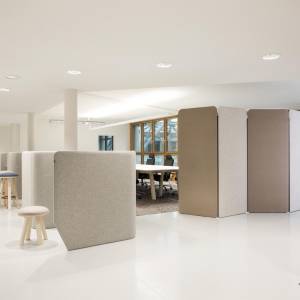 Büro Stellwand grau Akustikelemente Trennwände, BuzziSpace, Akustik Trennwand BuzziScreen