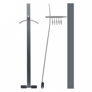 Kleiderständer Garderobenständer aus Aluminium Cascando, Standalone