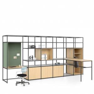 Raumplanungssystem modular Stauraum Stahl Vitra Kado Office
