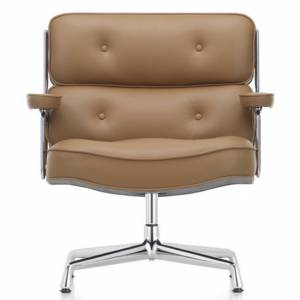 Design Lobby Stuhl, Leder braun, vitra, Lobby Chair ES 108, ES 105