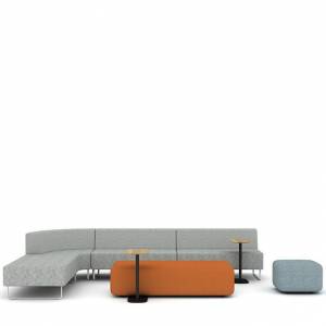 Loungesofa | Modulare Sitzelemente | Sitzinseln | Polsterhocker, HAWORTH, Riverbend & Pebble