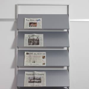 Regalschrank offen Büroregal Metall Regal, wall - adeco, Wall Wandregal