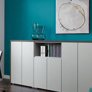 Sideboard, Design, mit Türen,  Büroschrank, fm Büromöbel, Clear Sideboards
