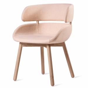 Besucherstuhl rosa Besucherstühle Holz Konferenzstuhl Skandiform Fendo