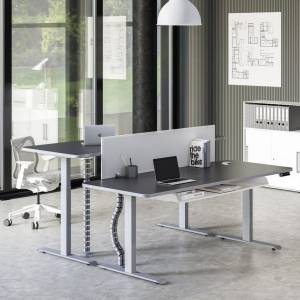 Elektrisch höhenverstellbarer Weißer Schreibtisch Büro Höhenverstellbare Schreibtische Design Tisch Ablagefach Kerkmann, Move 3 Steh-/Sitztisch Premium
mit Schublade
Ablagefächer
mit Memory Funktion