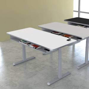 Elektrisch höhenverstellbarer Weißer Schreibtisch Büro Höhenverstellbare Schreibtische Design Tisch Ablagefach Kerkmann, Move 4 Steh-/Sitztisch Premium
mit Schublade
Ablagefächer
mit Memory Funktion