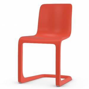 Freischwinger rot Besucherstuhl Besucherstühle Kunststoff Vitra EVO-C