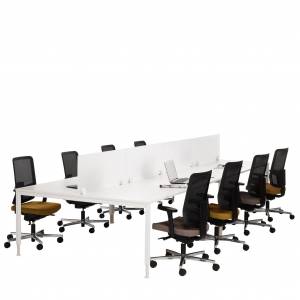 Team-Tisch Büro Team-Tische Bench weiss Martela Alku
rechteckige Tischplatte