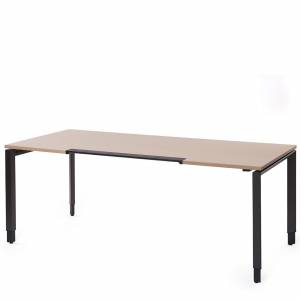 Schreibtisch Design 4-Fuss Gestell schwarz Platte Holz, Steelcase, FrameOne