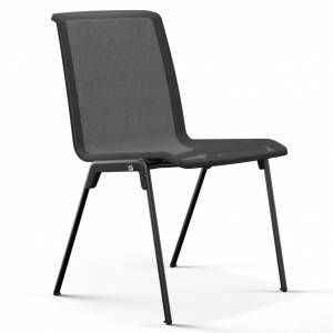 Besucherstuhl schwarz Besucherstühle Netzgewebe Konferenzstuhl Brunner, hero plus