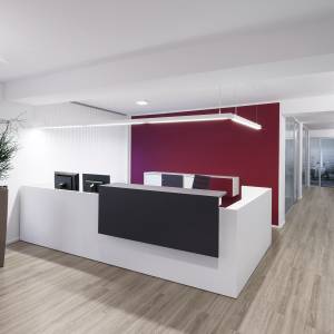 Empfangstheke Büro Theken Tresen Büro, werner works, basic C Thekensystem