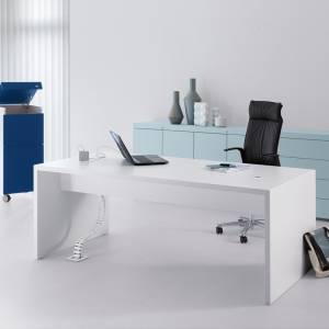 Schreibtisch Wangenfuss Schreibtische weiß, werner works, K-Modul Work und Meet