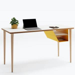 Schreibtisch Holz Home Office Schreibtische Bisley Belong Poise Desk
rechteckige Tischplatte