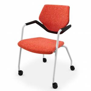 Besucherstuhl rot Besucherstühle auf Rollen Konferenzstuhl Büro Konferenzstühle König + Neurath K + N NOOK