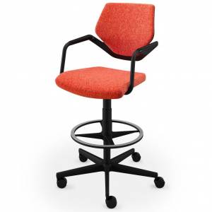 Counterstuhl rot Counterstühle auf Rollen König + Neurath K + N NOOK