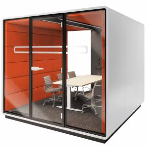 Abgeschirmte Raumelemente Abgeschirmte Arbeitsplätze Büro Akustik Raum-in-Raum SmartPhone Box  WORK BOX XXL