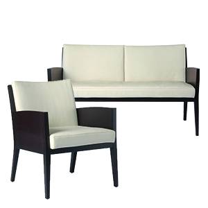 Loungesessel Büro Clubsessel Leder braun Loungemöbel Set, Dietiker, Arvo Lounge