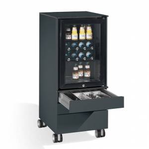 Kühlschrankcaddy schwarz C+P Möbelsysteme Kühlschrankcaddies