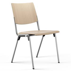 Besucherstuhl Holz Besucherstühle Holzschale Konferenzstuhl Cafeteria Stuhl Stapelstuhl  Brunner, hero plus
stapelbar