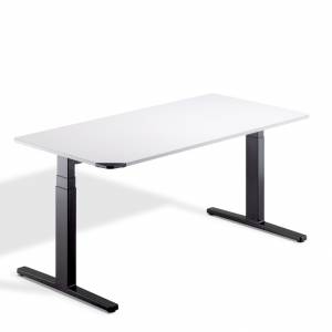 höhenverstellbarer Schreibtisch weiß Büro Schreibtische Design Büromöbel  WINI WINEA FLOW - T-Fuß