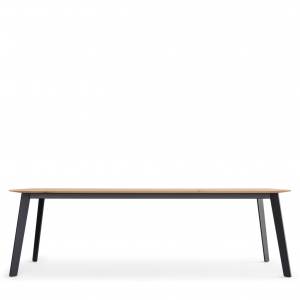 Konferenztisch Holz Konferenztisch Stahl Massivholztisch Girsberger Linar
rechteckige Tischplatte