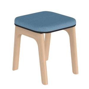blauer Hocker Holz Nowy Styl Levitate Seating