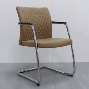 Besucherstuhl beige Leder Besucherstühle Büro Freischwinger BWW Büro Weber 4407