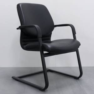 Besucherstuhl schwarz Leder Besucherstühle Büro Freischwinger BWW Büro Weber 4911
