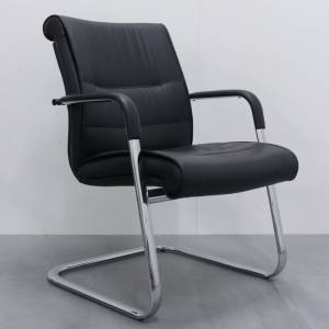 Besucherstuhl schwarz Leder Besucherstühle Büro Freischwinger BWW Büro Weber 4715