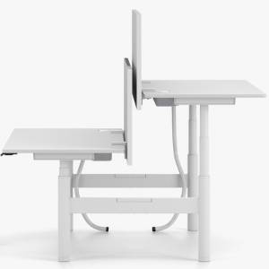 Höhenverstellbarer Schreibtisch elektrisch ergonomische Schreibtische weiss Vitra Tyde 2 Workstations Cluster
doppelter Arbeitsplatz