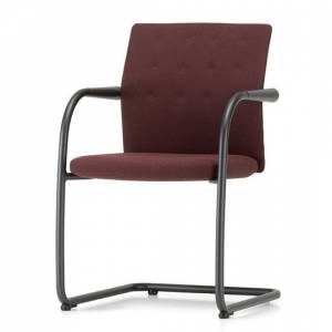 Besucherstuhl dunkelrot Besucherstühle Freischwinger Konferenzstuhl Vitra ID Visitor Trim