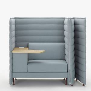 Loungesessel blau Sessel Lounge Abgeschirmte Arbeitsplätze Vitra Alcove Plus Work