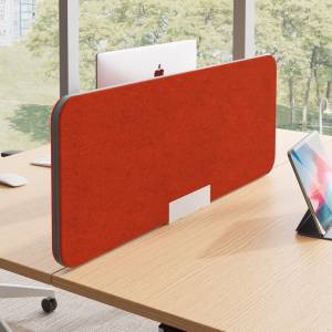 Tischtrennwand rot Tischtrennwände Schreibtisch Sichtschutz Schreibtischaufsatz Palmberg Multipanel