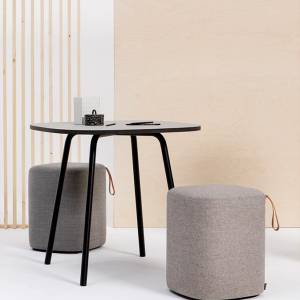 Designer Beistelltisch schwarz Beistelltische Linoleum, Cascando, Pully tables