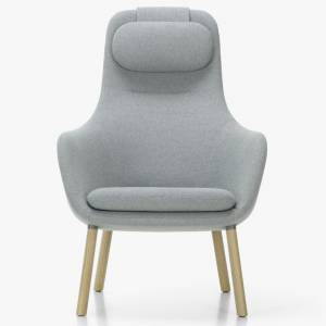 Loungesessel grau Holz Sessel Lounge Vitra HAL Lounge Chair