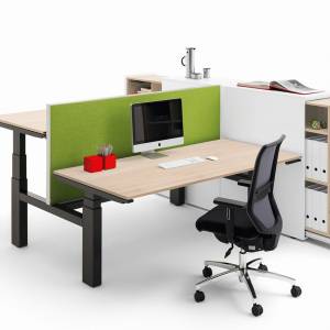 Duo-Schreibtisch WINI WINEA ECO für ergonomische Doppelarbeitsplätze