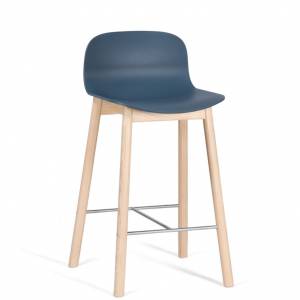 Barstuhl Holz blau Materia Neo Lite Barhocker