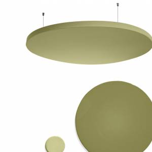 Akustik Deckenabsorber grün Wandabsorber B11, Akustikelemente Wing round