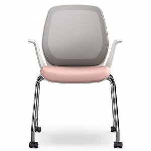 Besucherstühle mit Rollen rosa Konferenzstuhl flexible Konferenzstuhl se:flex Besucherstuhl