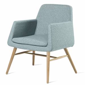 Loungesessel Holz Sessel Lounge blau Skandiform Jeffersson